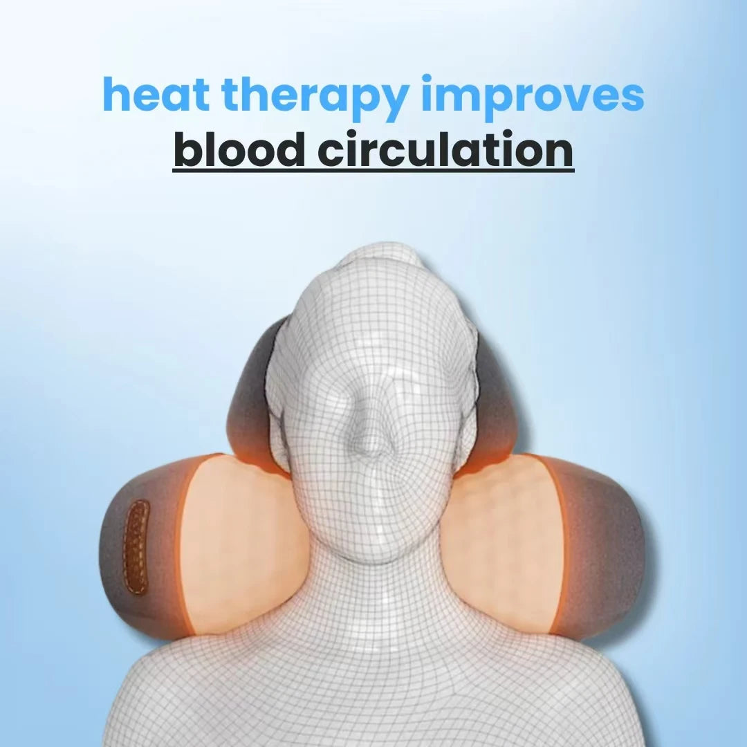 Soothe-3-in-1 Neck Massager Cervical Pillow Hot Compress Vibration Massage Neck Traction Relax Pillow Spine Support Massager