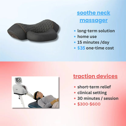 Soothe-3-in-1 Neck Massager Cervical Pillow Hot Compress Vibration Massage Neck Traction Relax Pillow Spine Support Massager