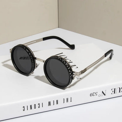 Polarized Round Sunglasses ND9 Adjustable Dimming Sun Glasses Men Women Retro Punk Men's Fishing Eyeglasses Outdoor Shades UV400